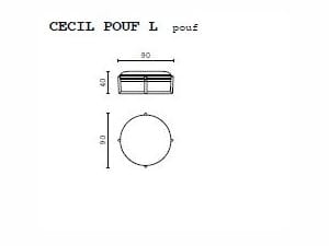 Ткань сад пуфик