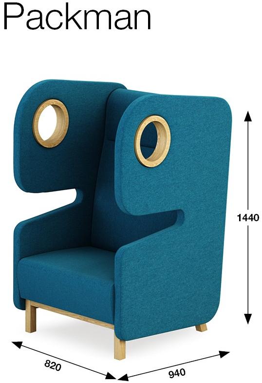 Mikomax Smart Office Стул Wing из шерсти Packman sun-id-1507975 - Вид №8