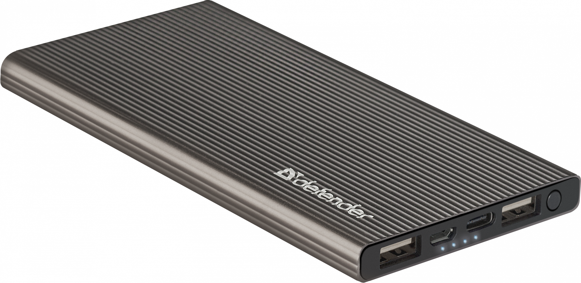 83627 внешний аккумулятор extralife fast 5000b li-pol,2usb+1type-c,5000mah,3a Defender Santreyd 