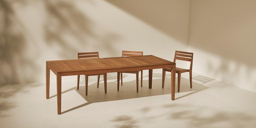 Ethimo Прямоугольный садовый стол из тикового дерева раздвижной Ribot sun-id-1387897 - Вид №3