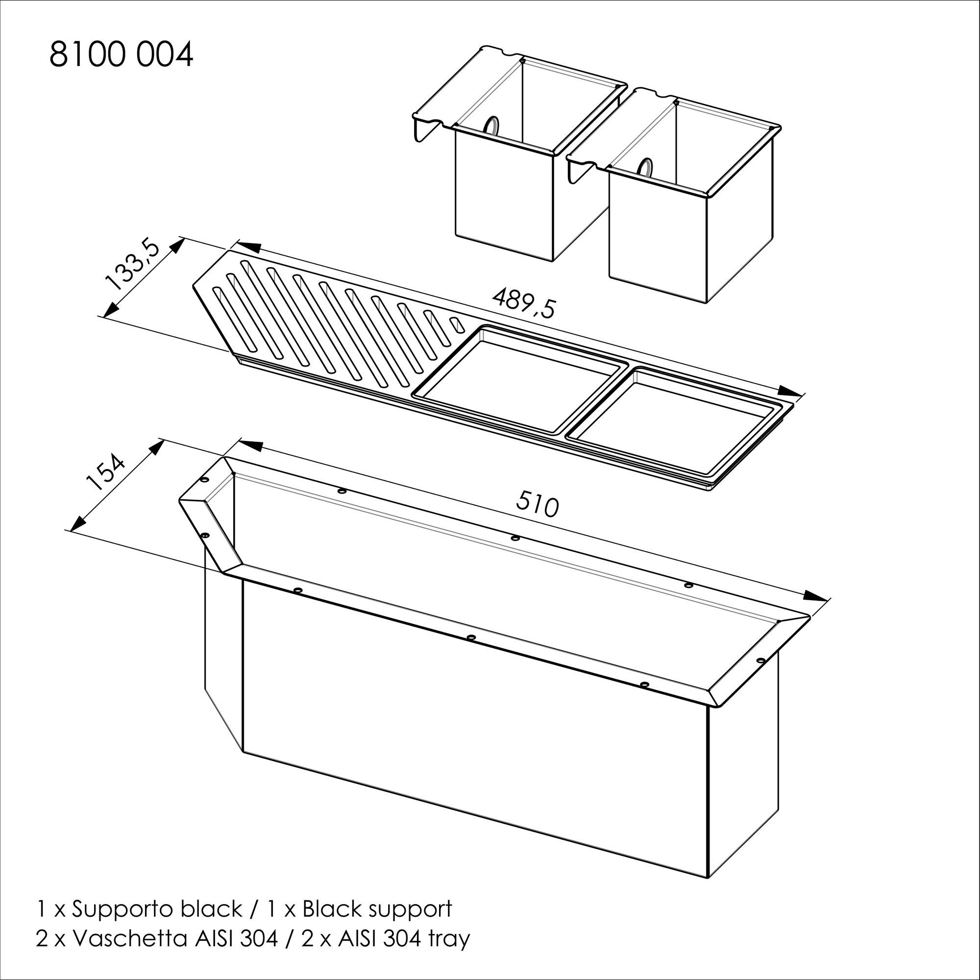Раковина из нержавеющей стали с подходящим каналом Foster DIADE ARCH-00115732 - Вид №29