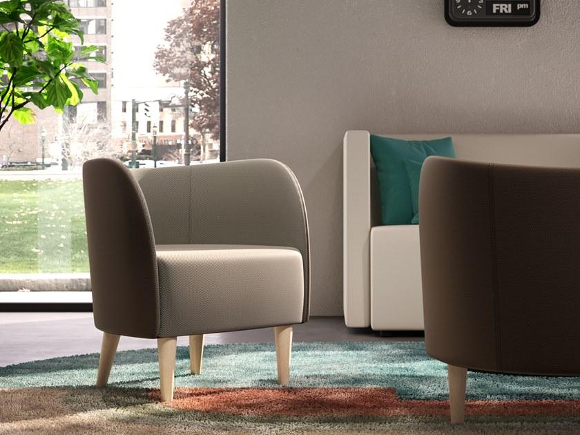 Arte & D Кресло из ткани с подлокотниками Round W-n 1615 v - Вид №4