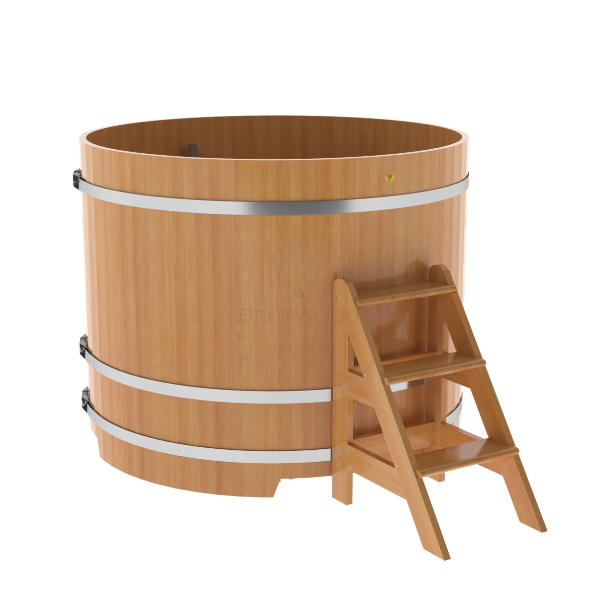 1207 Купель круглая из лиственницы d=1,50х1,2 натуральная премиум Alyarus 