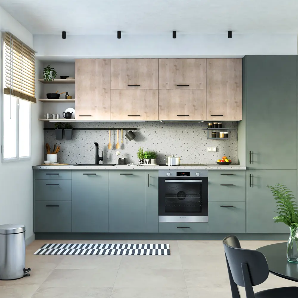 Фасад кухонный DELINIA ID София грин 39.7×102.1 см - матовый зеленый 85183208 STLM-0059583 - Вид №12