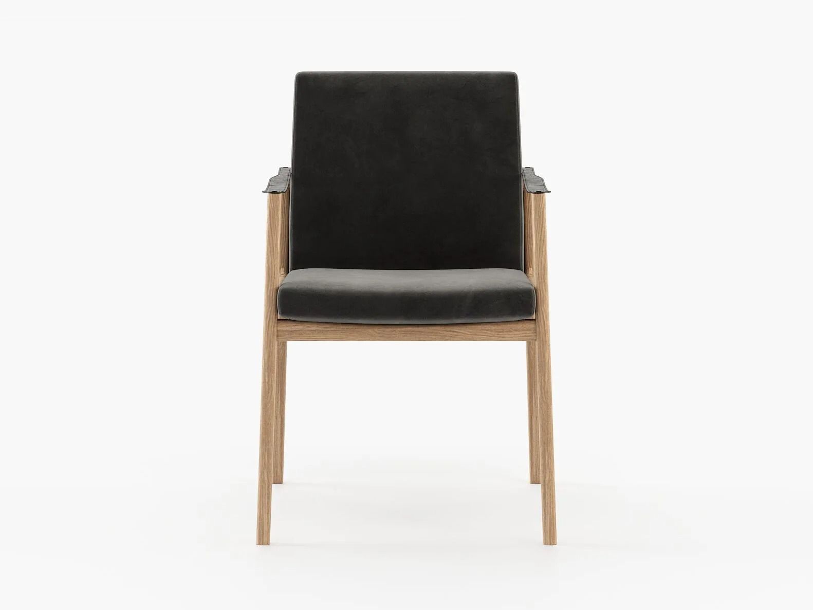 Кожаный стул с подлокотниками Laskasas холст ARCH-00006697 - Вид №5