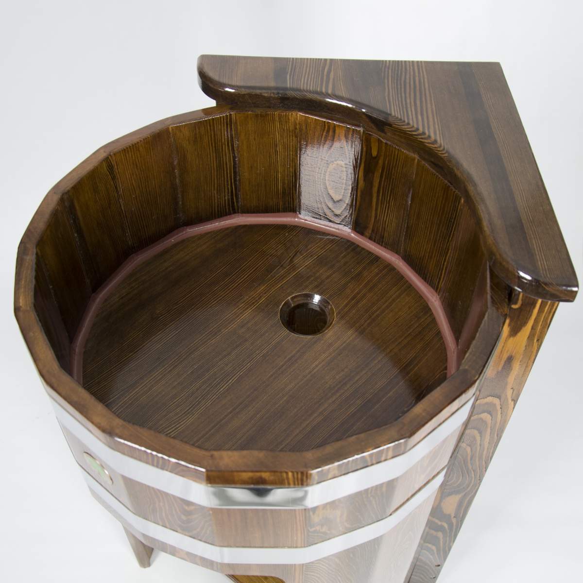 158 Умывальник - стойка угловая (лиственница морёная) Alyarus  - Вид №4