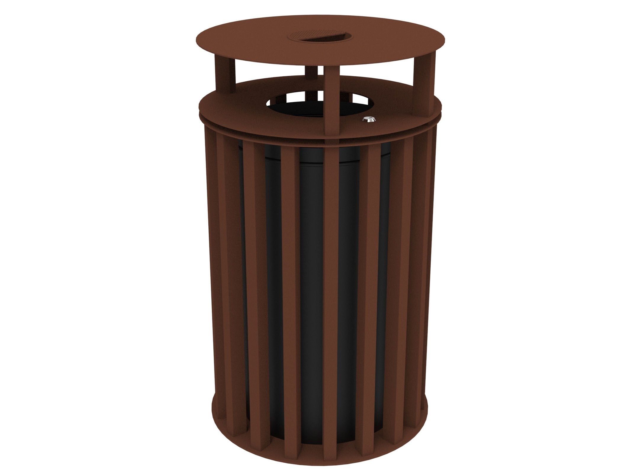 Оцинкованная стальная корзина для мусора с пепельницей Lazzari Динамо ARCH-00058102 - Вид №36