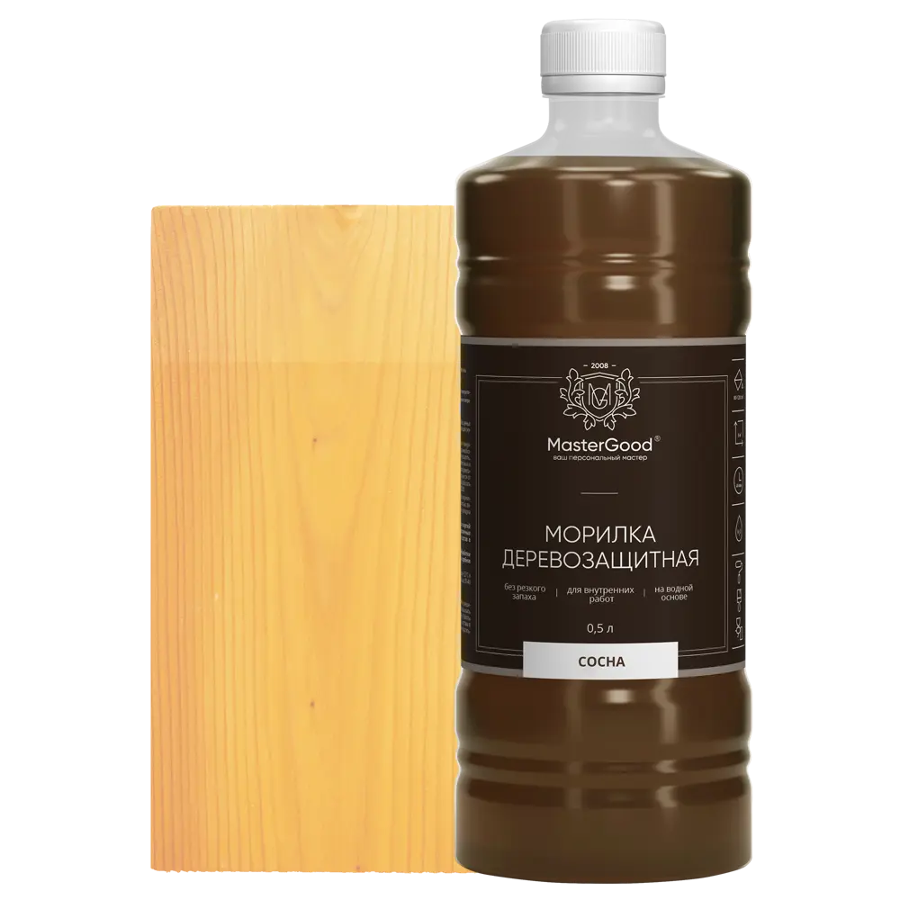 Морилка GOOD MASTER для дерева цвет сосна 0,5 л - натуральная тонировка 88038579 STLM-0076613