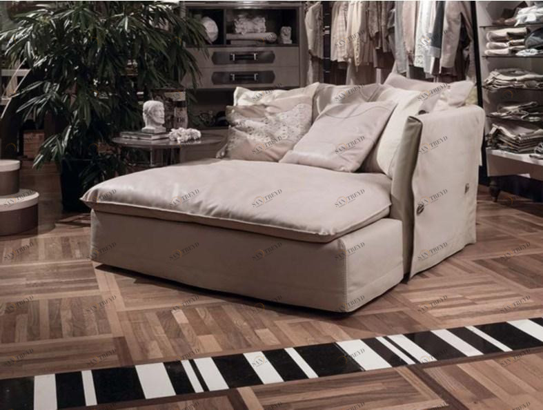 Frigerio Salotti Мягкая кушетка из кожи Kimono sun-id-1348090