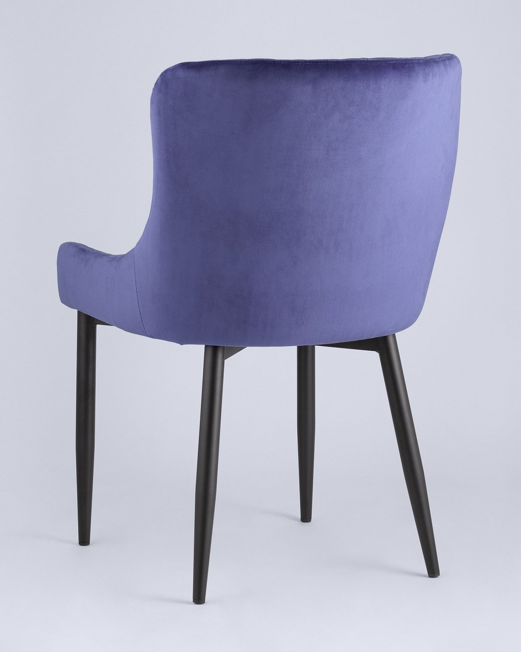 Стул мягкий со спинкой королевский синий с черными металлическими ножками "Ститч" STOOL GROUP ДИЗАЙНЕРСКИЕ 00-3881930 Синий  - Вид №2