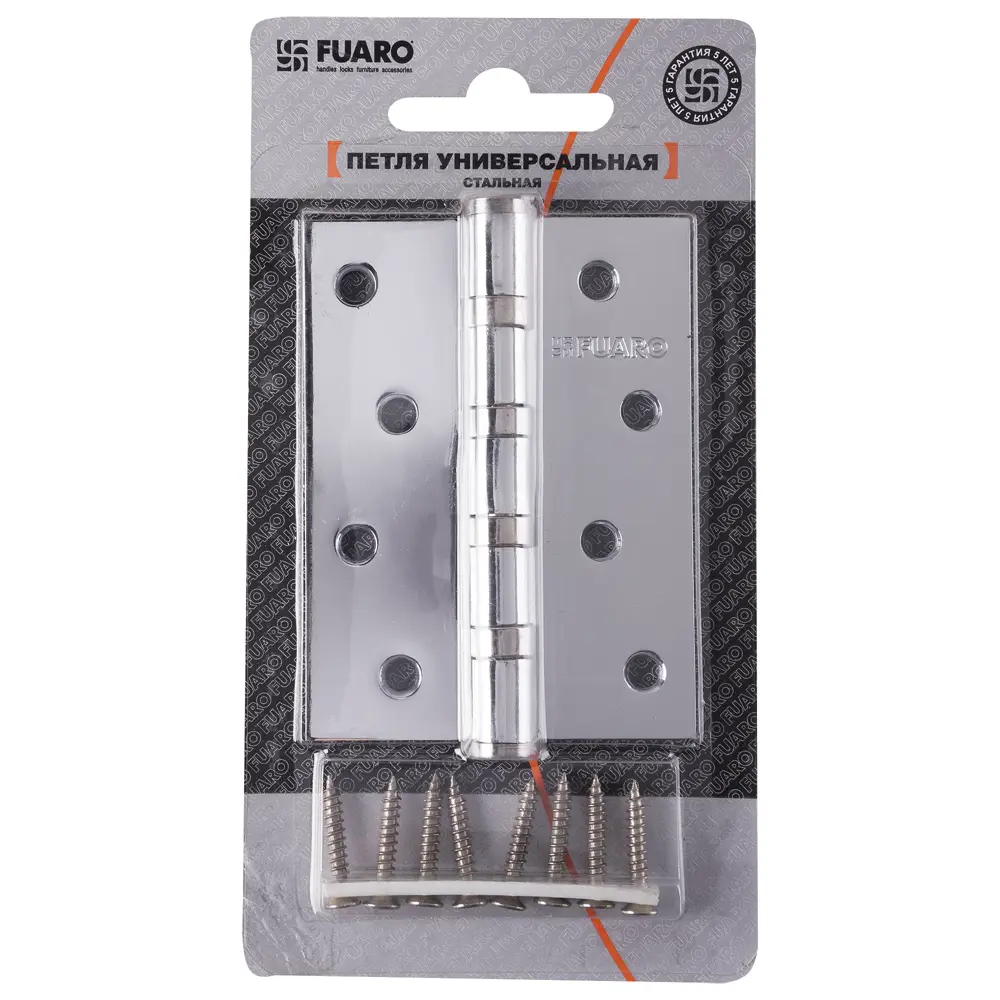 13965135 Петля универсальная Fuaro 4BB 100x75x2.5 мм сталь цвет хром STLM-0004060  - Вид №3