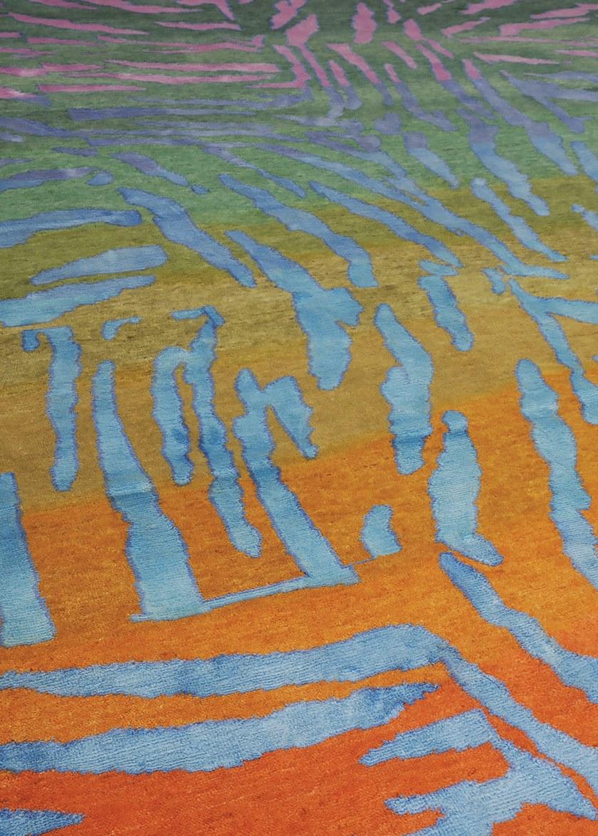 I + I Прямоугольный ковер из шелка, шерсти и хлопка с рисунком Wild furs Tg 09  - Вид №1