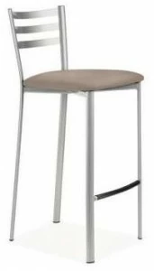 CREO Kitchens Высокий металлический табурет с подставкой для ног