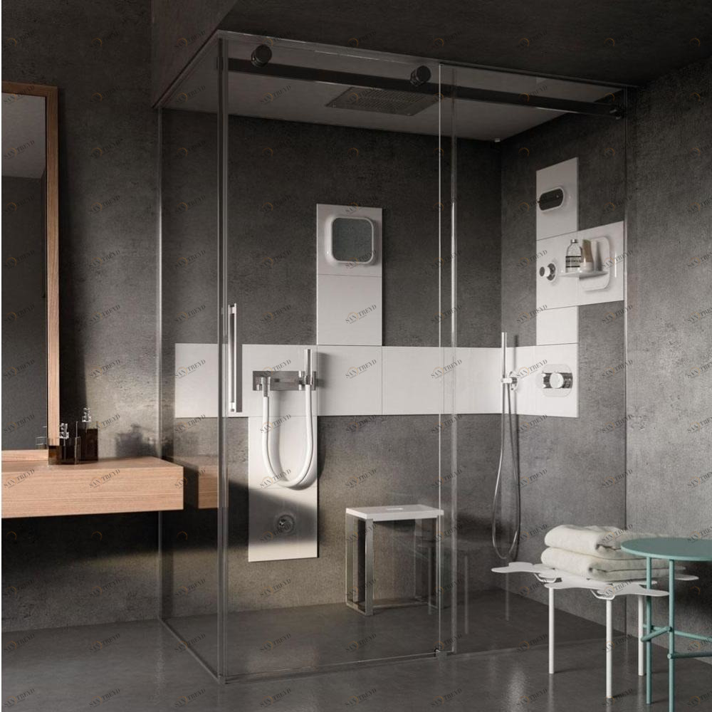 Ограждение для хамам Noor Room-S 10C Glass1989 GRC0100T50R