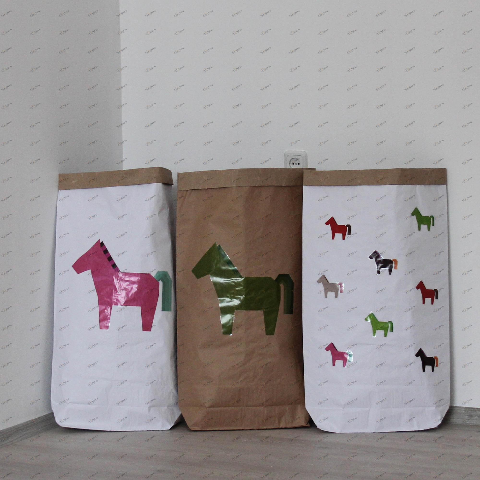 Эко-мешок для игрушек Pony из крафт бумаги VAMVIGVAM  282015 Белый;бежевый Santreyd 