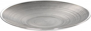 10623939 Аргента (Россия) Тарелка Симфония 25 см (цвет ледяной серый) Стекло