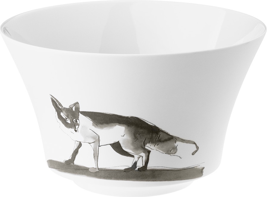 10602556 Hering Berlin Салатник высокий Hering Berlin "Охота" "Лиса" 21см Фарфор 