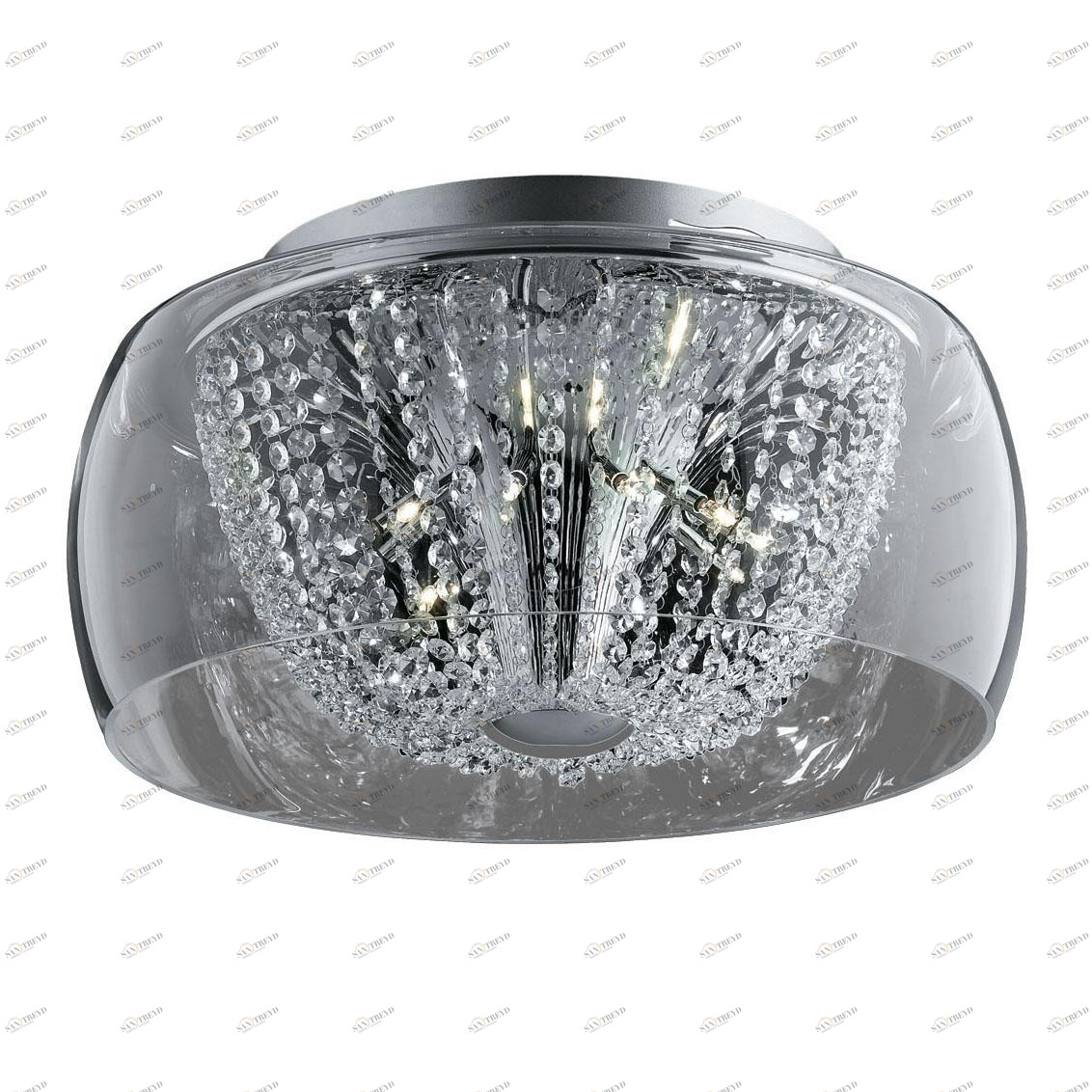 Потолочный светильник Ideal Lux Audi- PL D темный IDEAL LUX ДИЗАЙНЕРСКИЕ, AUDI-60 074001 Прозрачный;серебро 