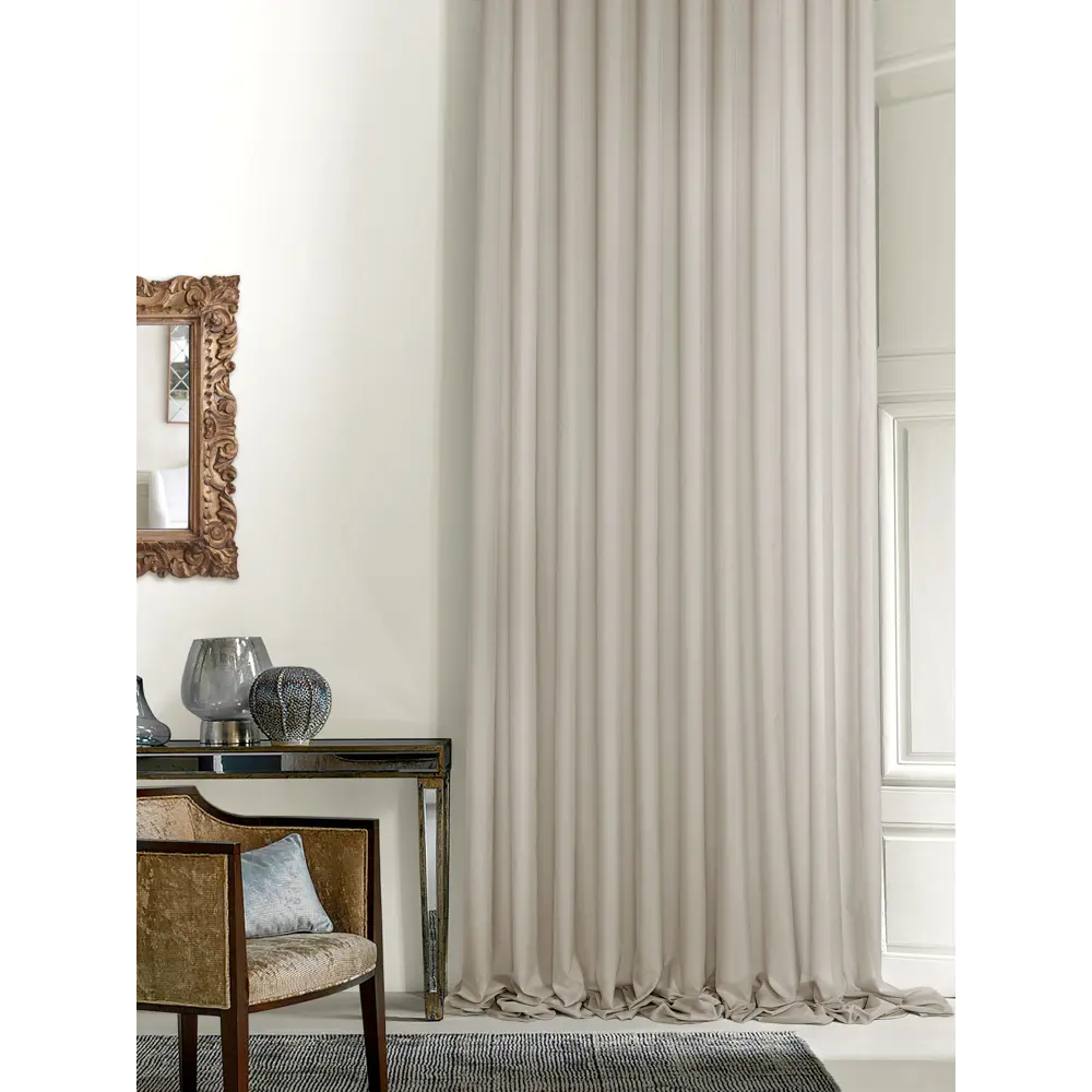 Тюль на ленте «Лина» 300x320 см цвет серый/бежевый MIAMOZA STLM-2136225 - Вид №6