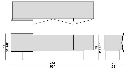 Porada Комод из ореха каналетта с распашными дверцами Twenty sun-id-1363284 - Вид №5