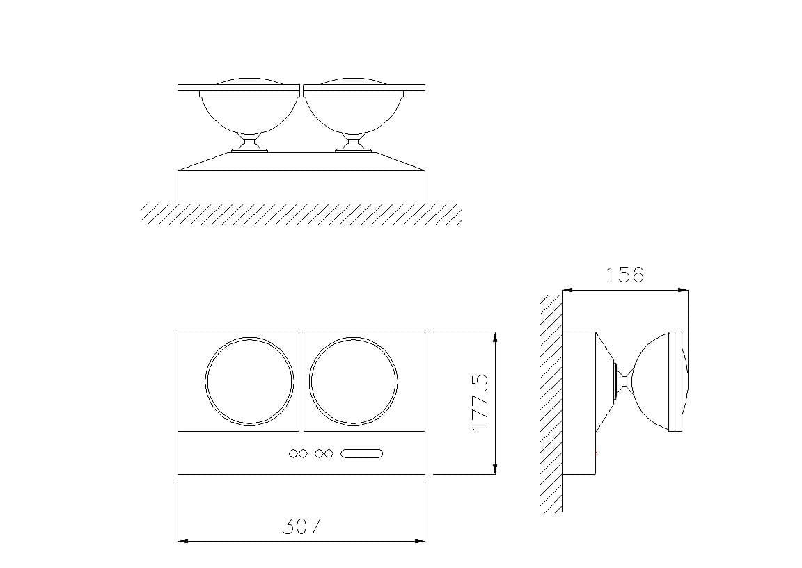 Регулируемый настенный светодиодный аварийный свет DAISALUX ARCH-00112686 - Вид №2
