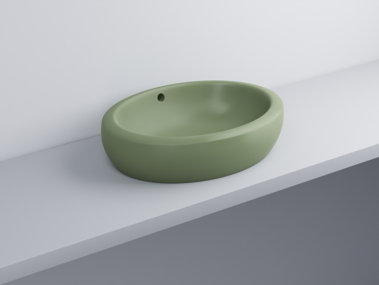 FLLA60-AG Раковина накладная прямоугольная 60 cielo Fluid Ceramica Cielo