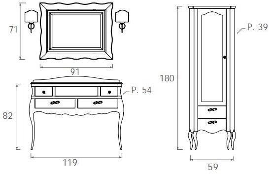 LEGNOBAGNO Тумба под умывальник из дерева Vogue sun-id-1379257 - Вид №4