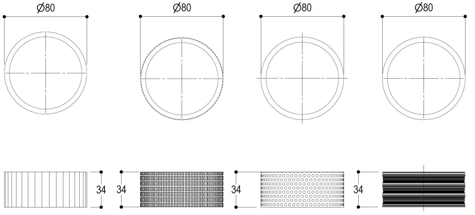 Латунная потолочная душевая головка Ritmonio Diametro35 Wellness отпечатки пальцев ARCH-00037992 - Вид №17