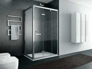 DISENIA Прямоугольный душевой бокс с откидной дверцей Quadro