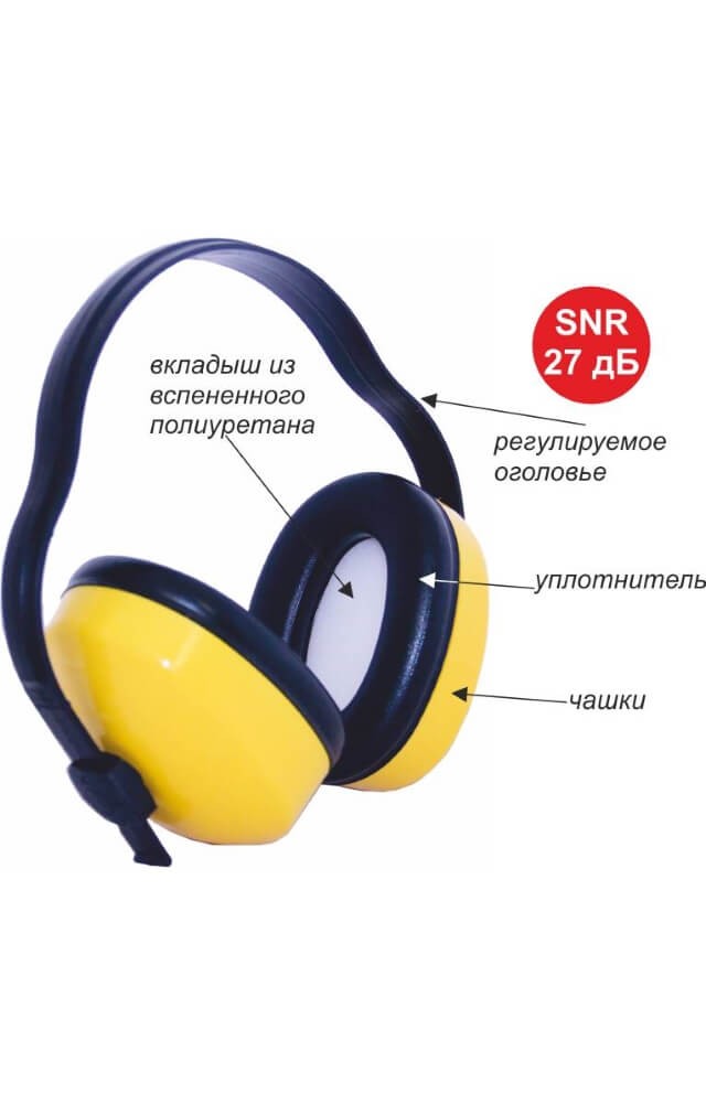 59254 Наушники противошумные "СОМЗ-1 ЯГУАР"  Средства защиты органов слуха размер Спецодежда  - Вид №1