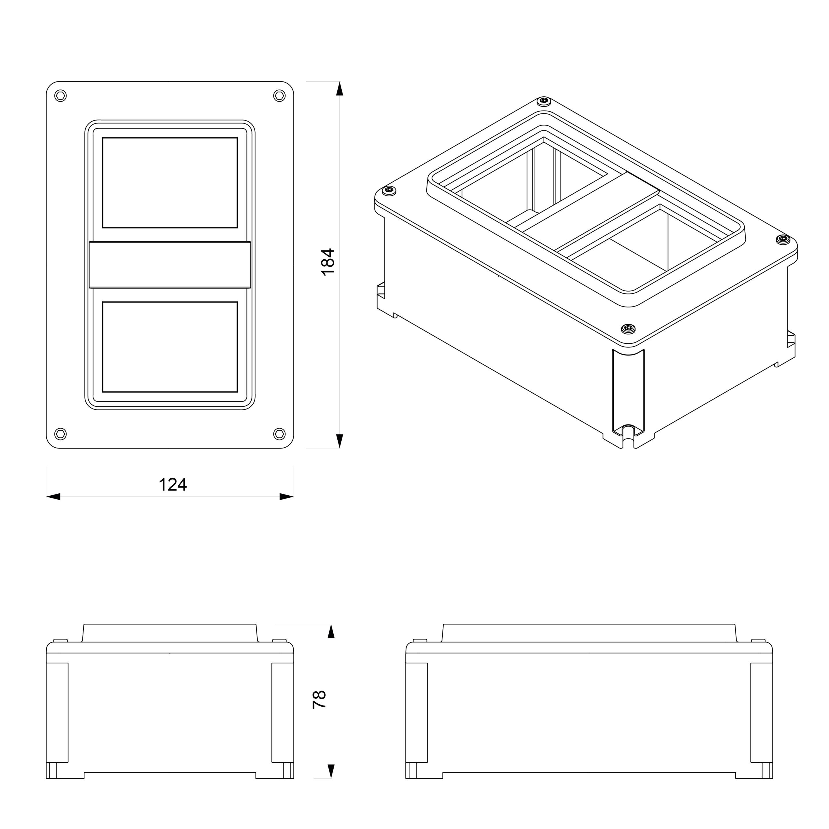 Анодированный алюминиевый ящик для электрической системы Genuit Graphite ARCH-00089551 - Вид №10