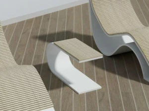 Zuri Design Деревянный садовый журнальный столик Epoque 02201