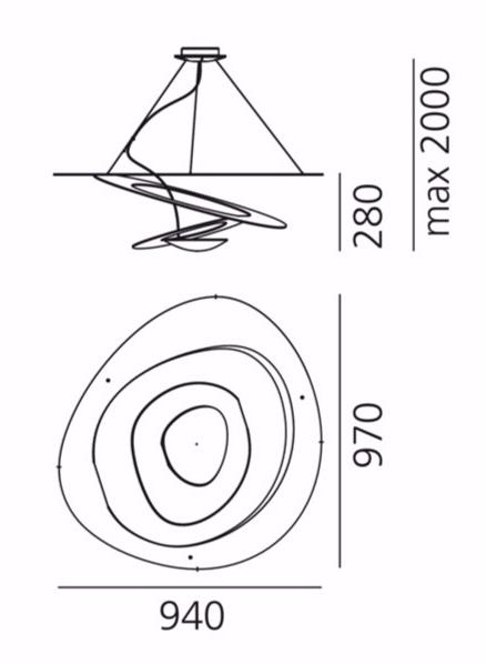 Artemide Подвесной светильник из алюминия Pirce 1254110a - Вид №4