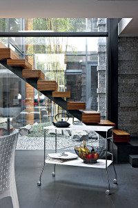 Хромированная стальная складная тележка для еды