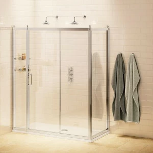 Раздвижная дверь 120см с боковым экраном 90см  Burlington C7S, C14
