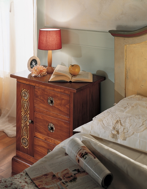 2848 Tifernoit Прикроватная тумба с 3 ящиками, 1 дверца Zona Notte 