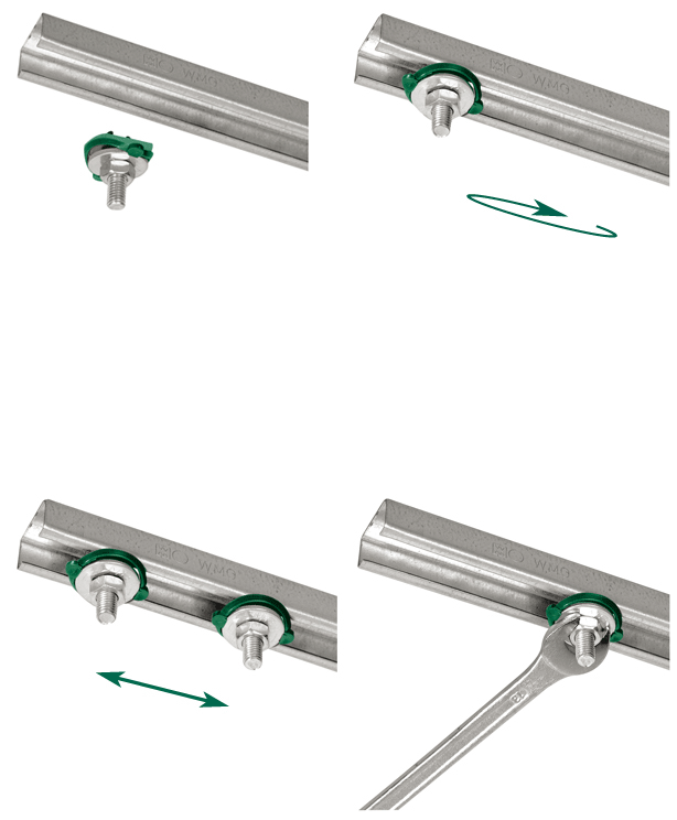 6523808 Монтажные профиля BIS RapidRail® Болты быстрого монтажа монтаж в профиле BIS RapidRail® WALRAVEN  - Вид №2