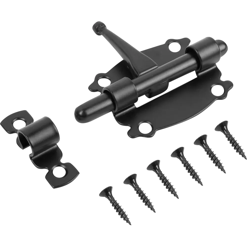 Задвижка Amig для межкомнатных дверей и мебели, черная 17743505 STLM-0008528 - Вид №1