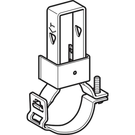 GEBERIT 370.861.26.1 Хомут регулируемый Geberit Pluvia, с крепежным зажимом  - Вид №1