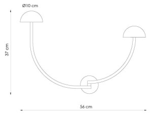 Регулируемый металлический светодиодный настенный светильник