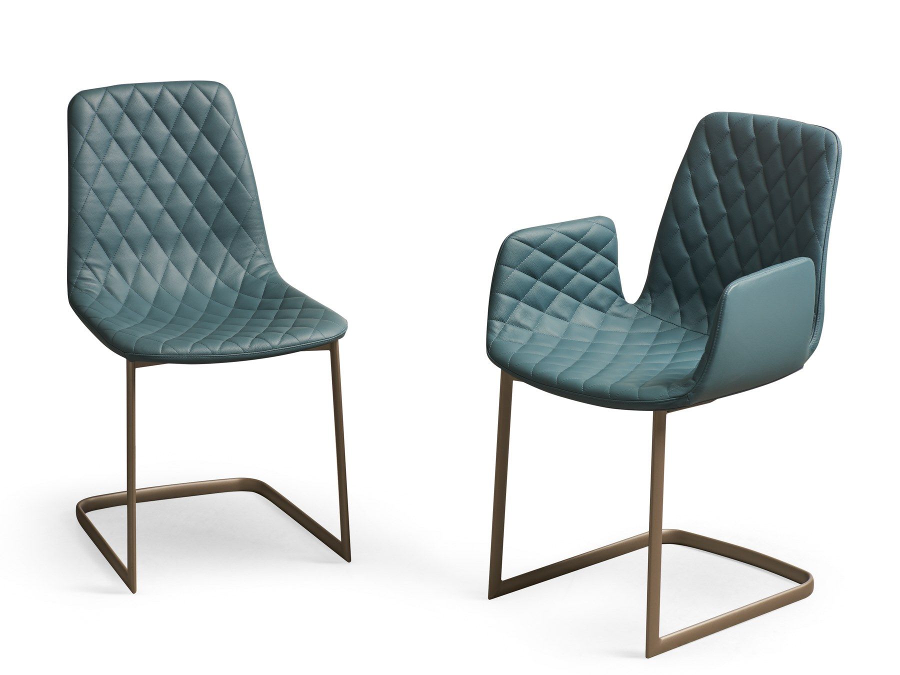 Кожаный мягкий консольный стул с подлокотниками EFORMA Lenny ARCH-00026612 - Вид №3