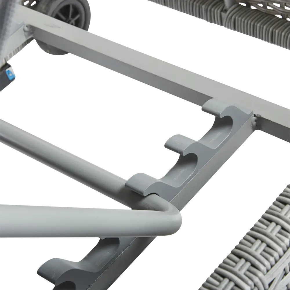 Шезлонг Naterial Davos 196x65x92 см алюминий/искусственный ротанг серый STLM-2124394 - Вид №5