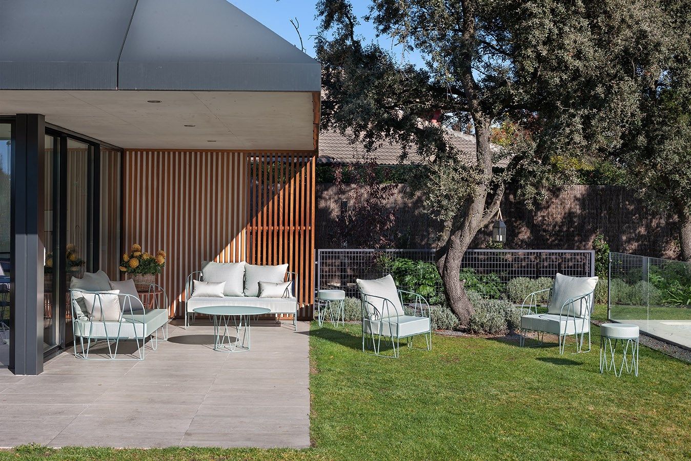 2-местный оцинкованный стальной садовый диван iSimar Lagarto ARCH-00148481 - Вид №3