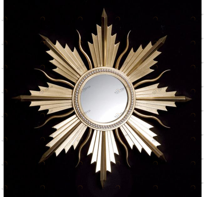 Rozzoni Зеркало настенное круглое в раме Paris sun-id-1355150