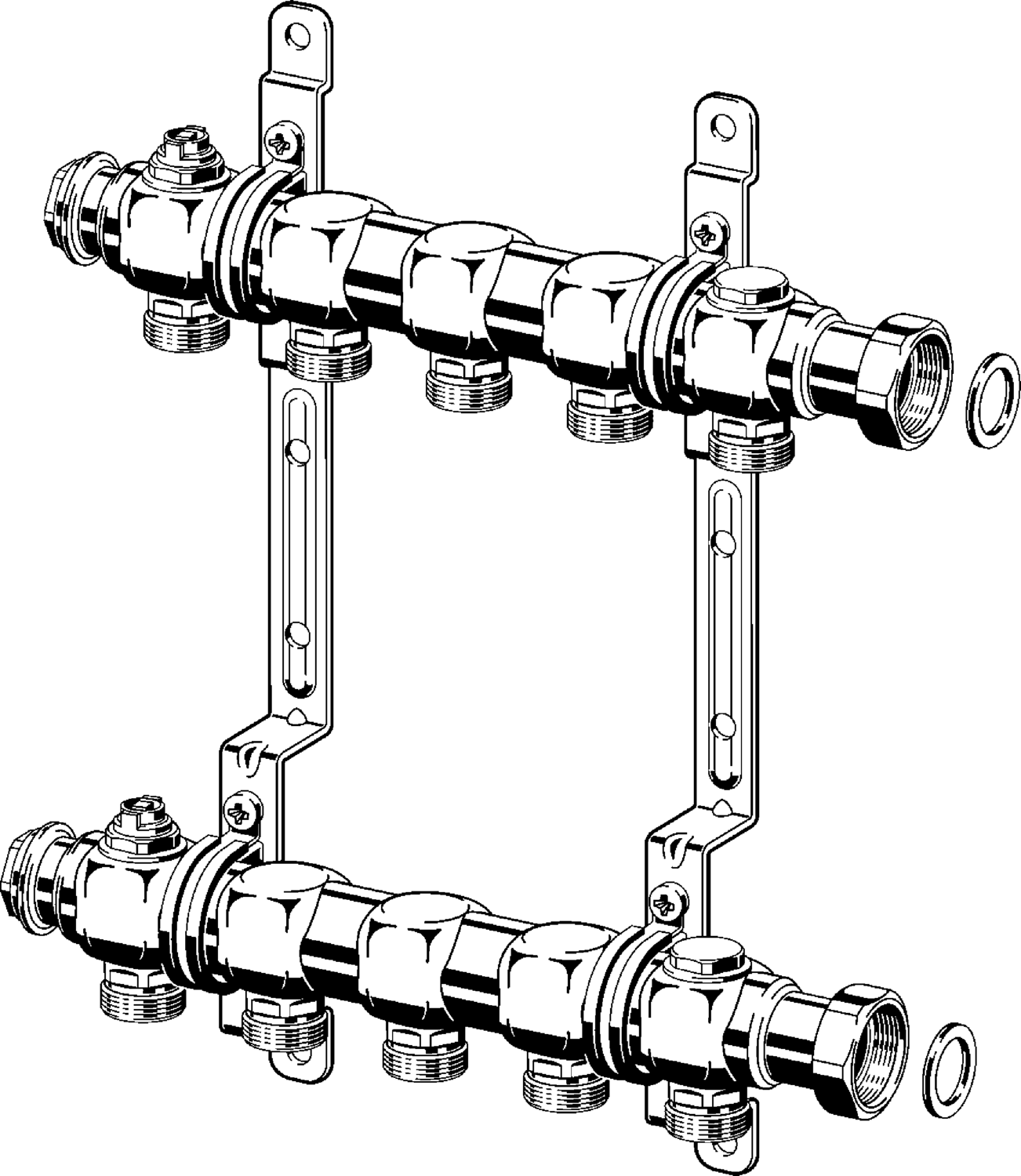 587 567 Модель 1078 Трубопроводные системы  Pexfit Pro  Коллекторы для отопления Santreyd  - Вид №1