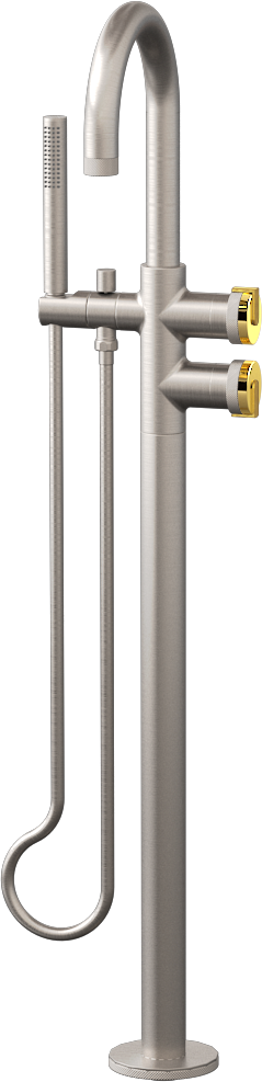 E-11554-R1AU-L1BAU-SN Смеситель напольный отдельностоящий (внешняя часть) GRAFF MOD+