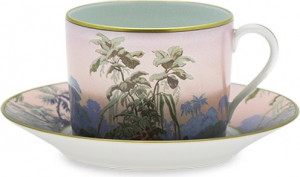 10557438 Haviland Чашка для капучино с блюдцем 330мл "Бразилия" Фарфор, Керамика
