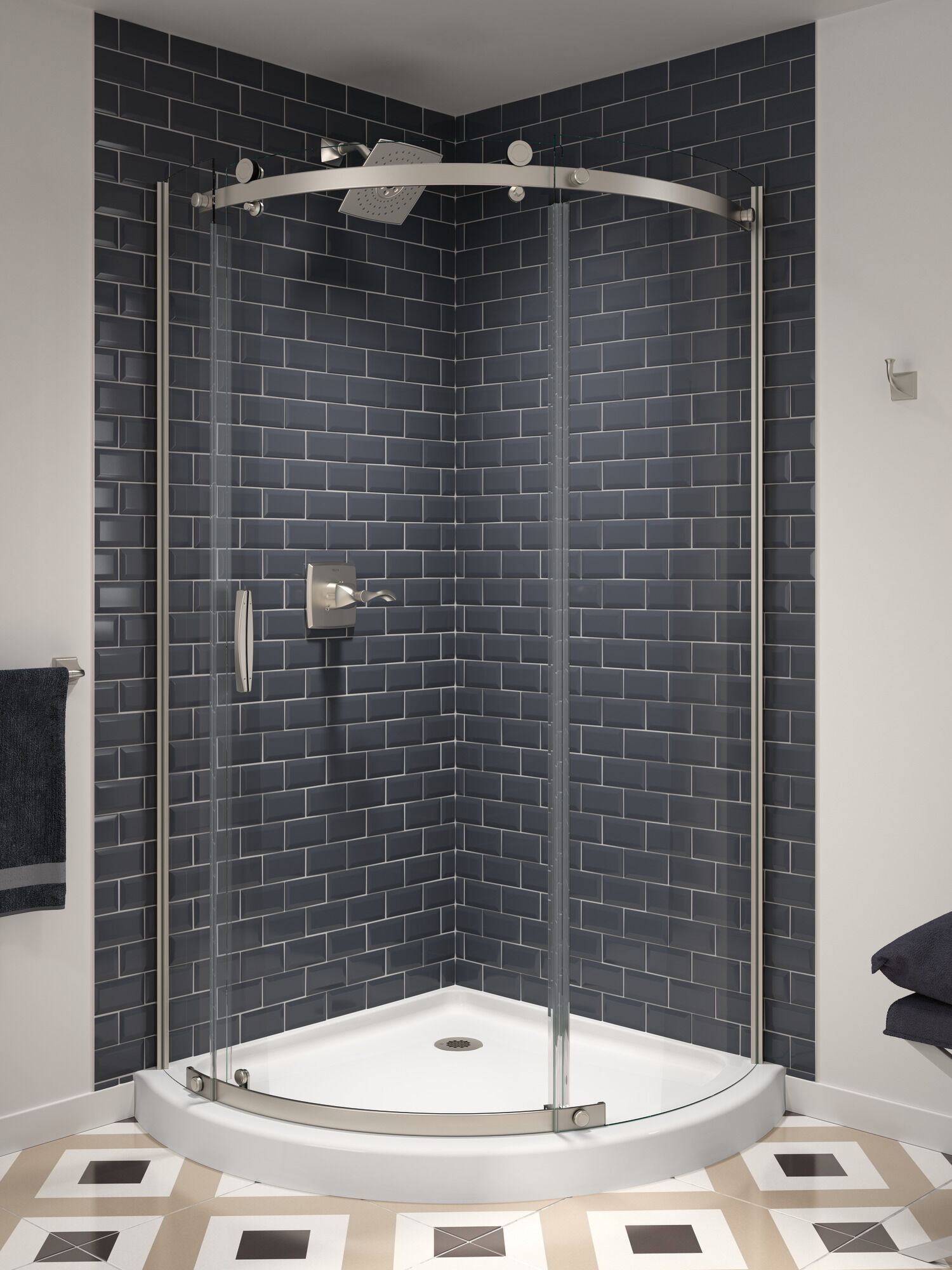 Угловой душевой поддон 38 '' Delta Faucet B711917-3838-WH - Вид №4