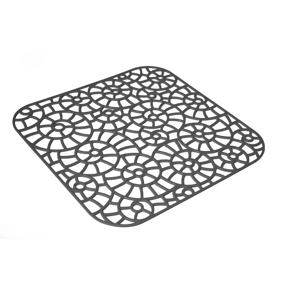 Коврик для мойки Мартика Грата 28x28 см полипропилен цвет серый STLM-2211423