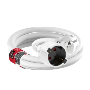 Удлинитель бытовой Duwi 3x1.5 3 1 розетка с заземлением 3680 Вт цвет белый